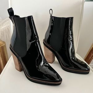 Aldo Patent Chelsea Boots (US Size 9)